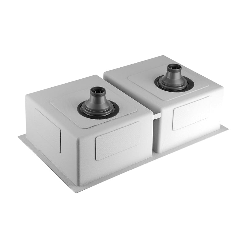 Handmade Stainless Steel Gun Metal Double Bowl Kitchen Sink 1.2mm (Top/Flush/Undermount) 770*450*215mm