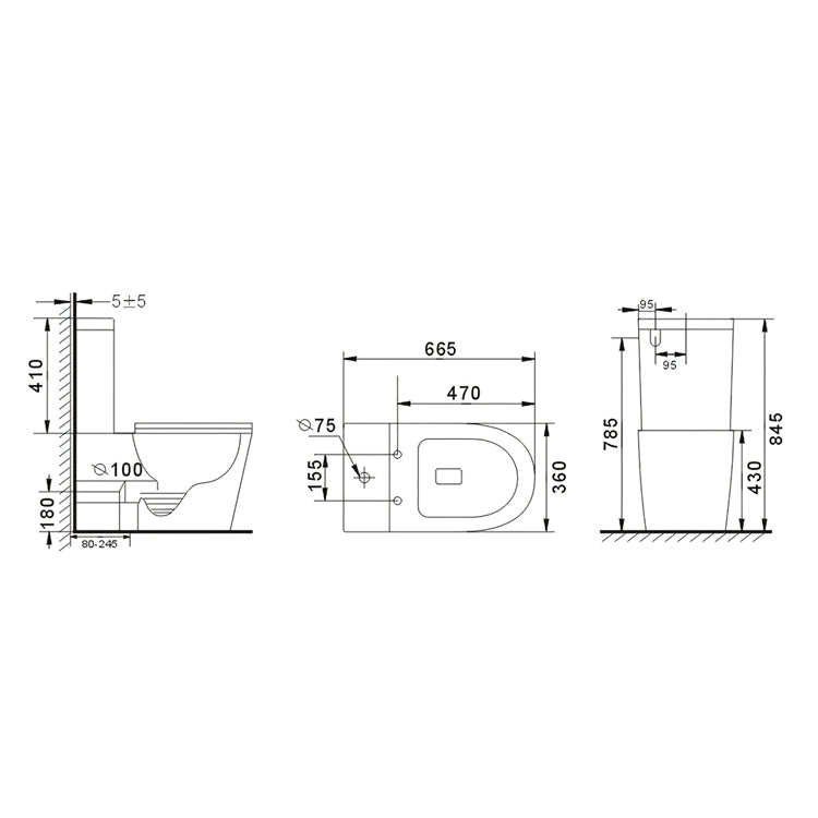 Bagno D'Oro Rowan Tornado Silent Flush Toilet Suite