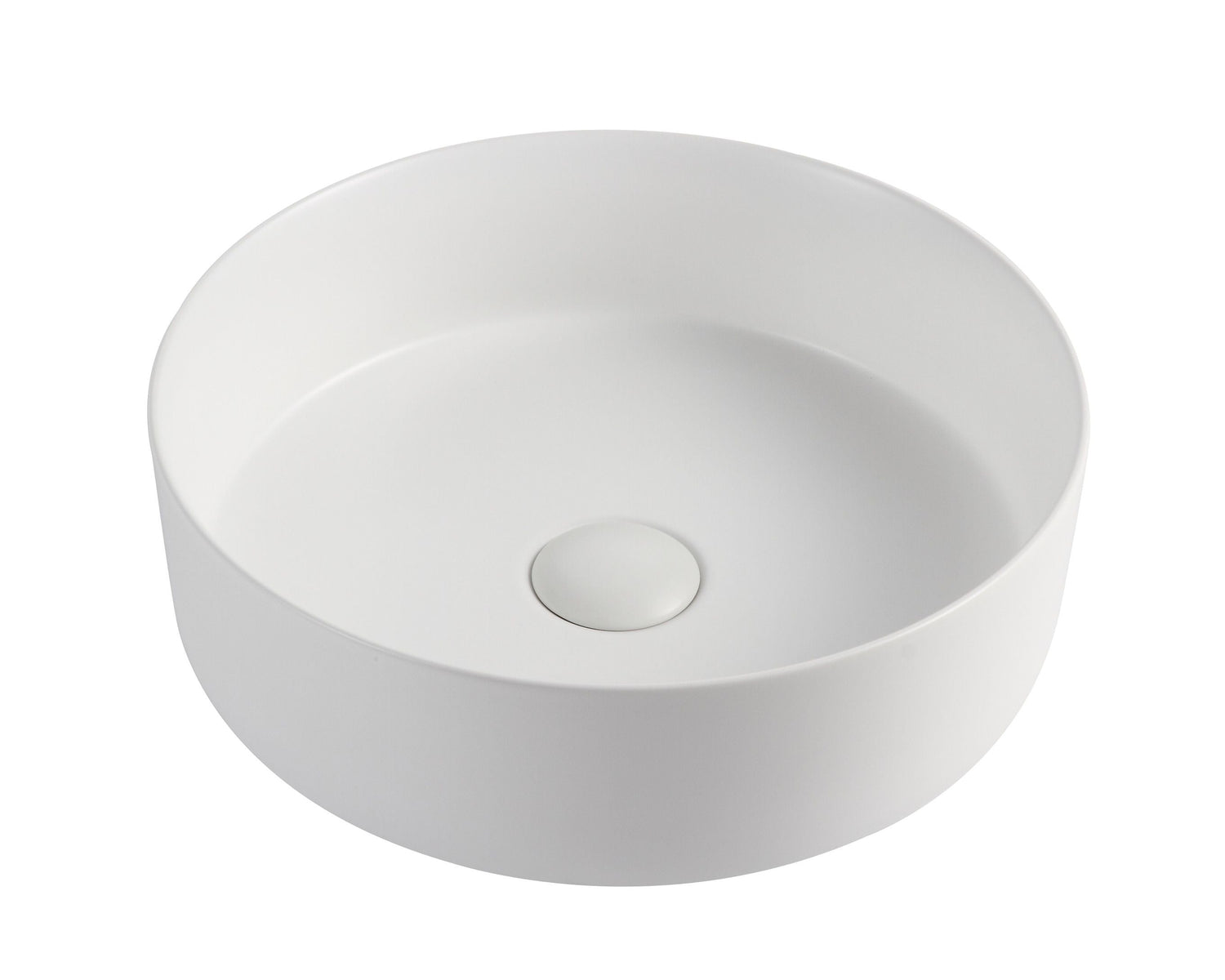Sasso 30 Counter-top Round Basin - Matt White