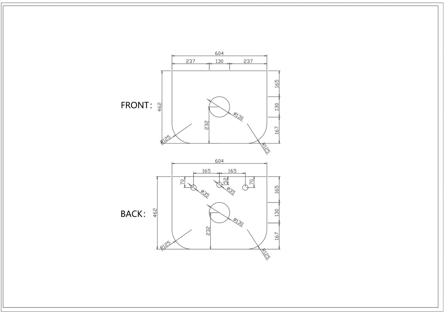 600mm Stone Top - Silica Free Quartz Stone
