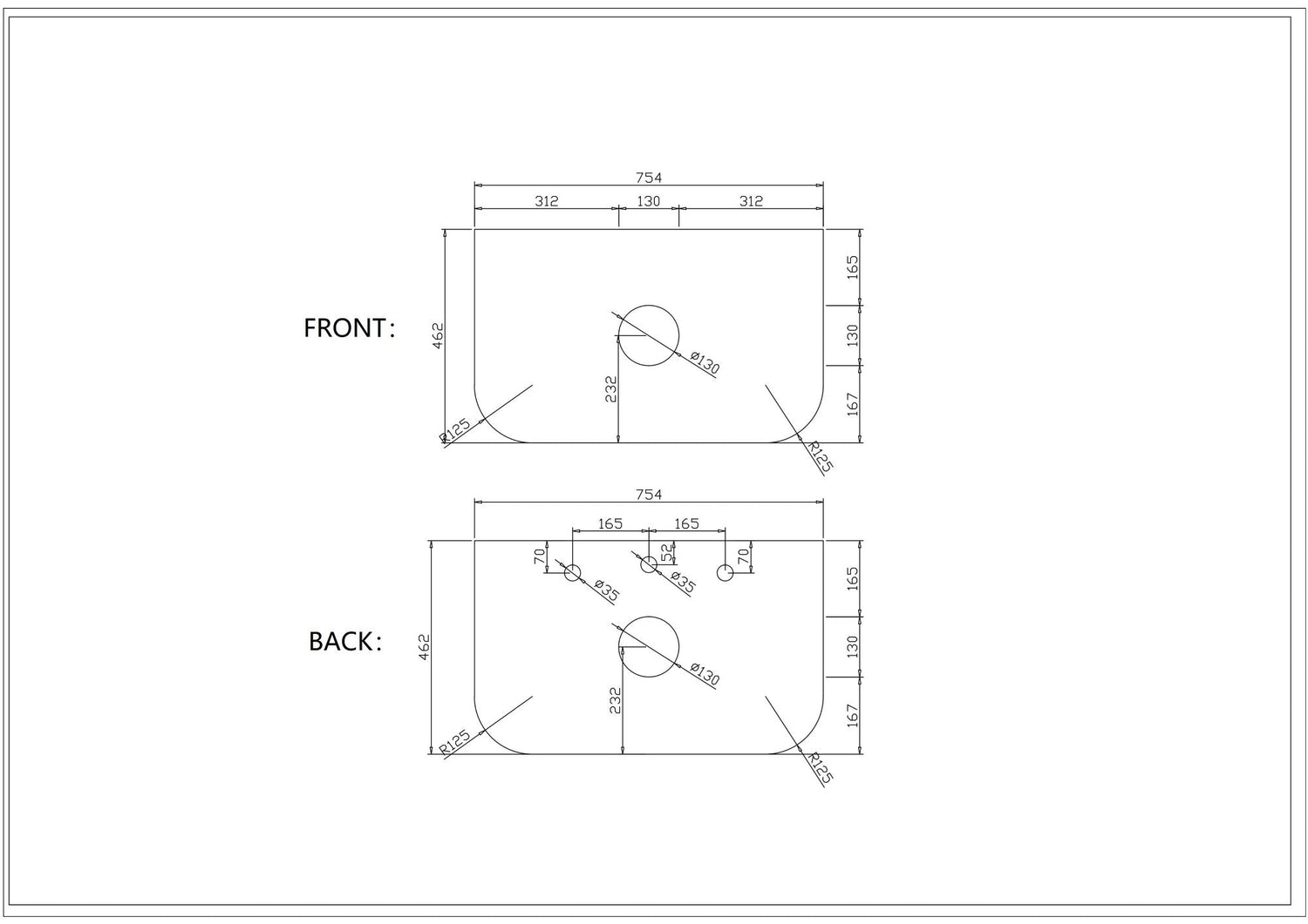 Rome 750mm Wall-Hung Cabinet - Matt Black