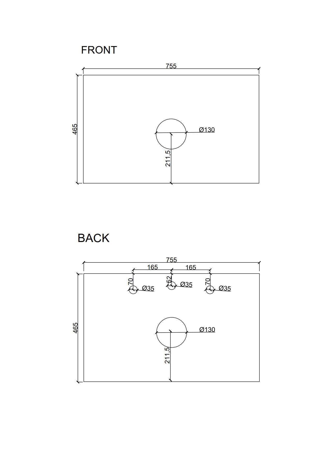 Seattle 750mm Wall-Hung Cabinet - Matt White