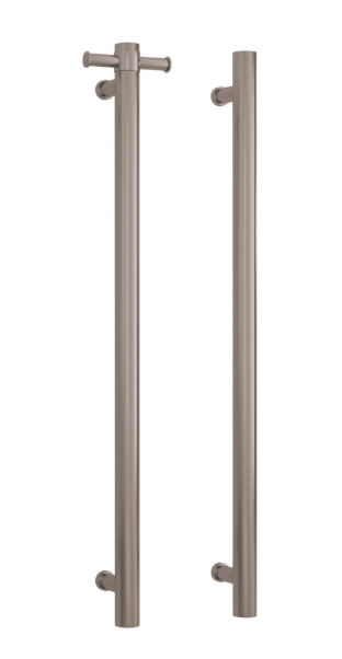 Vertical Single Towel Rail - Brushed Stainless Steel | Thermogroup