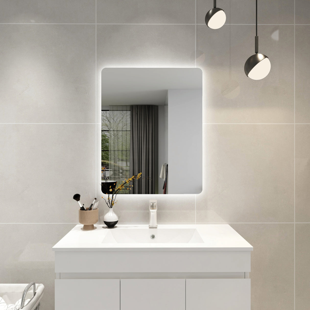 Jasper Rectangular Touchless 600 X 750 Frameless LED Mirror - Three Light Temperatures