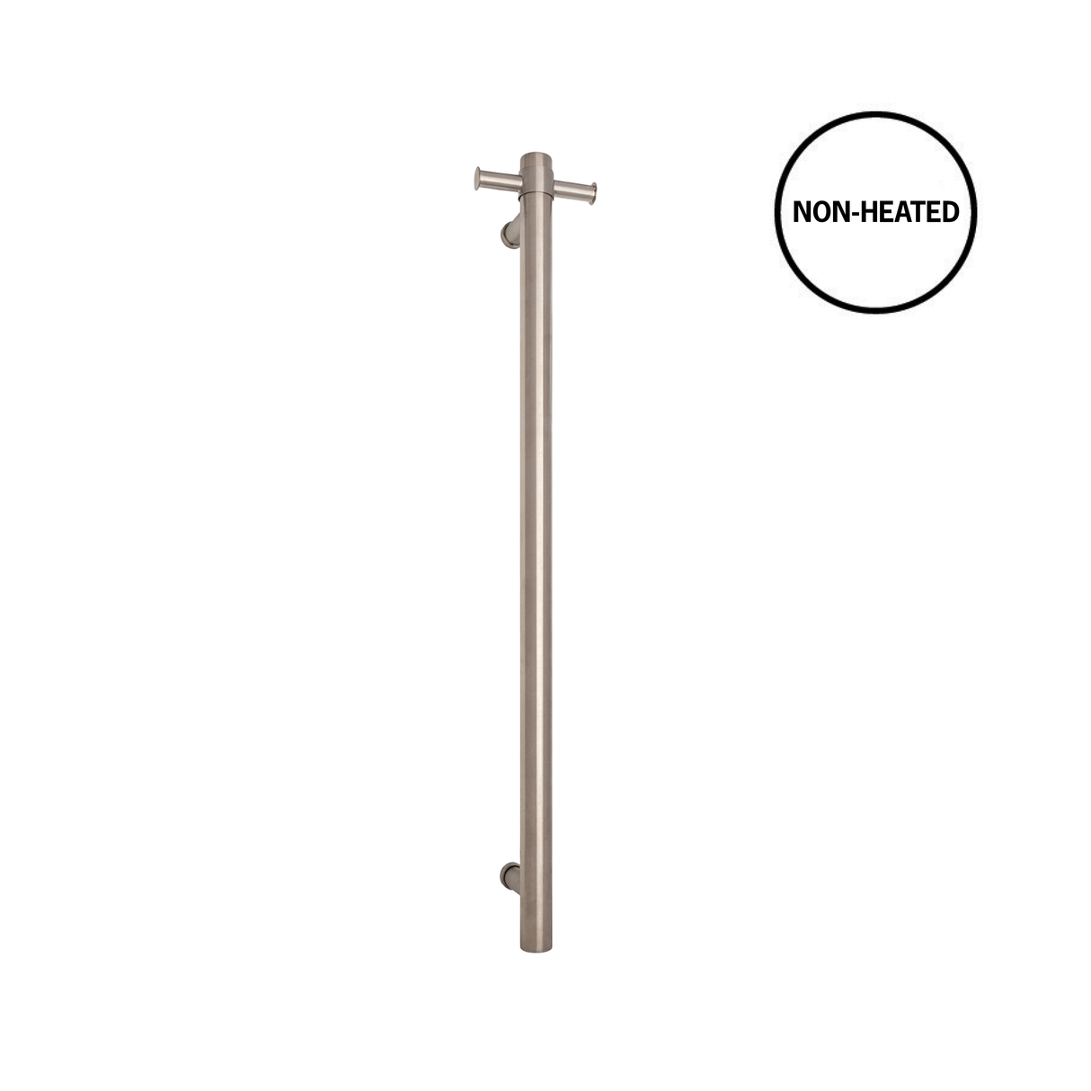 Vertical Single Towel Rail - Brushed Stainless Steel | Thermogroup