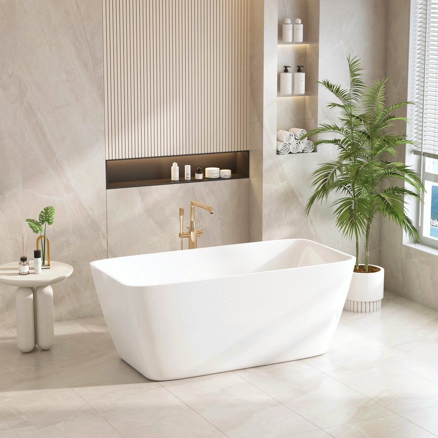 Venice Freestanding Bathtub - Gloss White