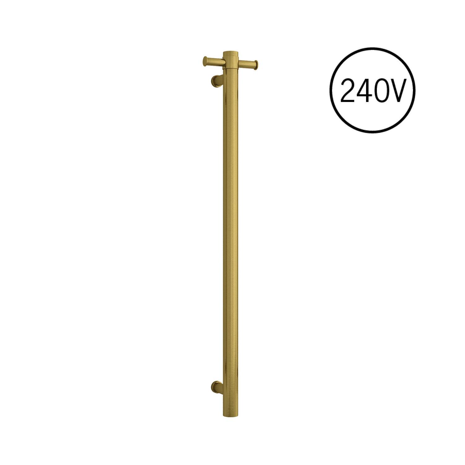 VSH900HBG Brushed Gold 240Volt Vertical Single Heated Rail