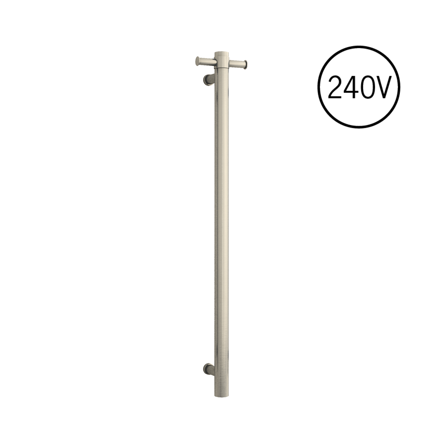 VSH900HBN Brushed Nickel 240Volt Vertical Single Heated Rail