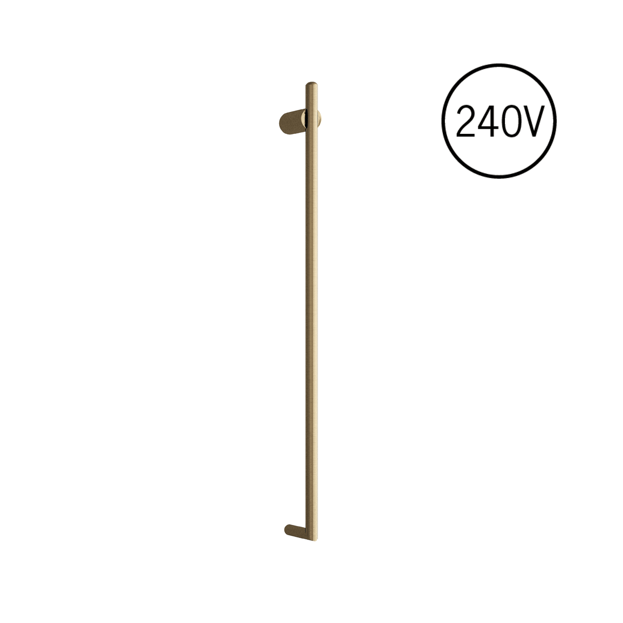 VTH900BB Brushed Brass Vertical Heated Towel Rail