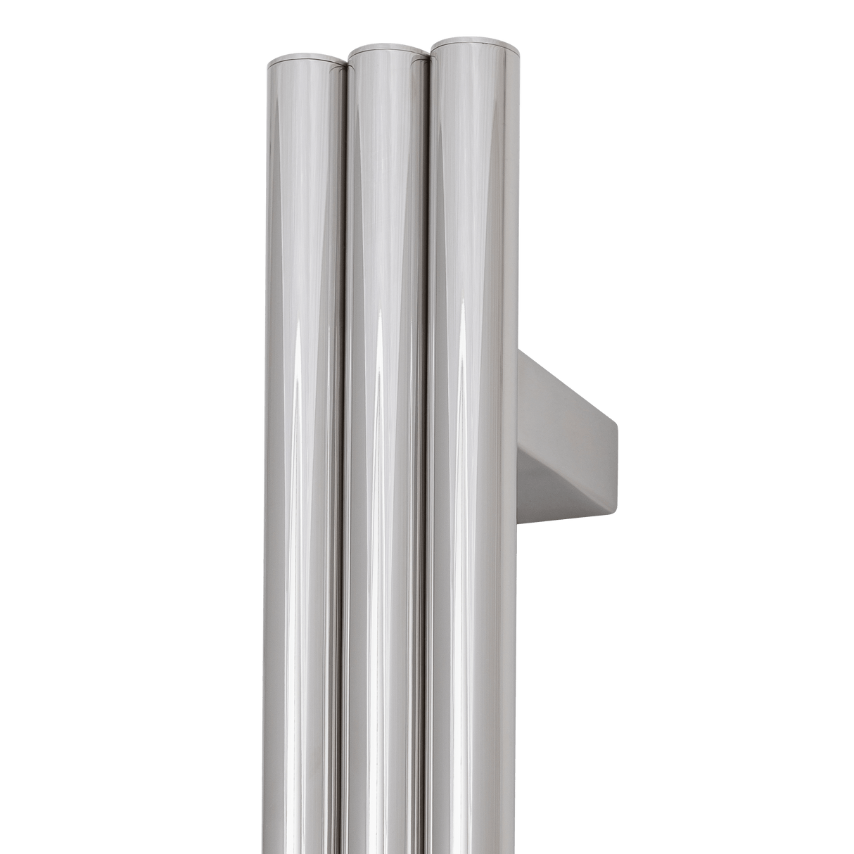 VW900 Polished Stainless Steel Triple Tube Vertical Single Heated Towel Rail