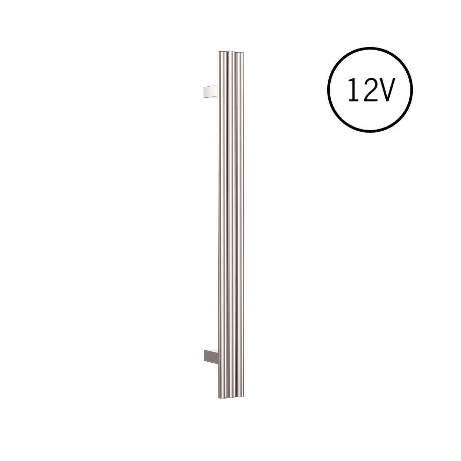 VW900 Polished Stainless Steel Triple Tube Vertical Single Heated Towel Rail