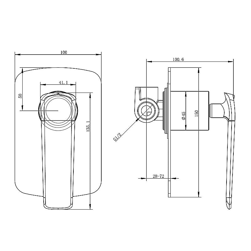 ESPERIA - Chrome Wall Mixer