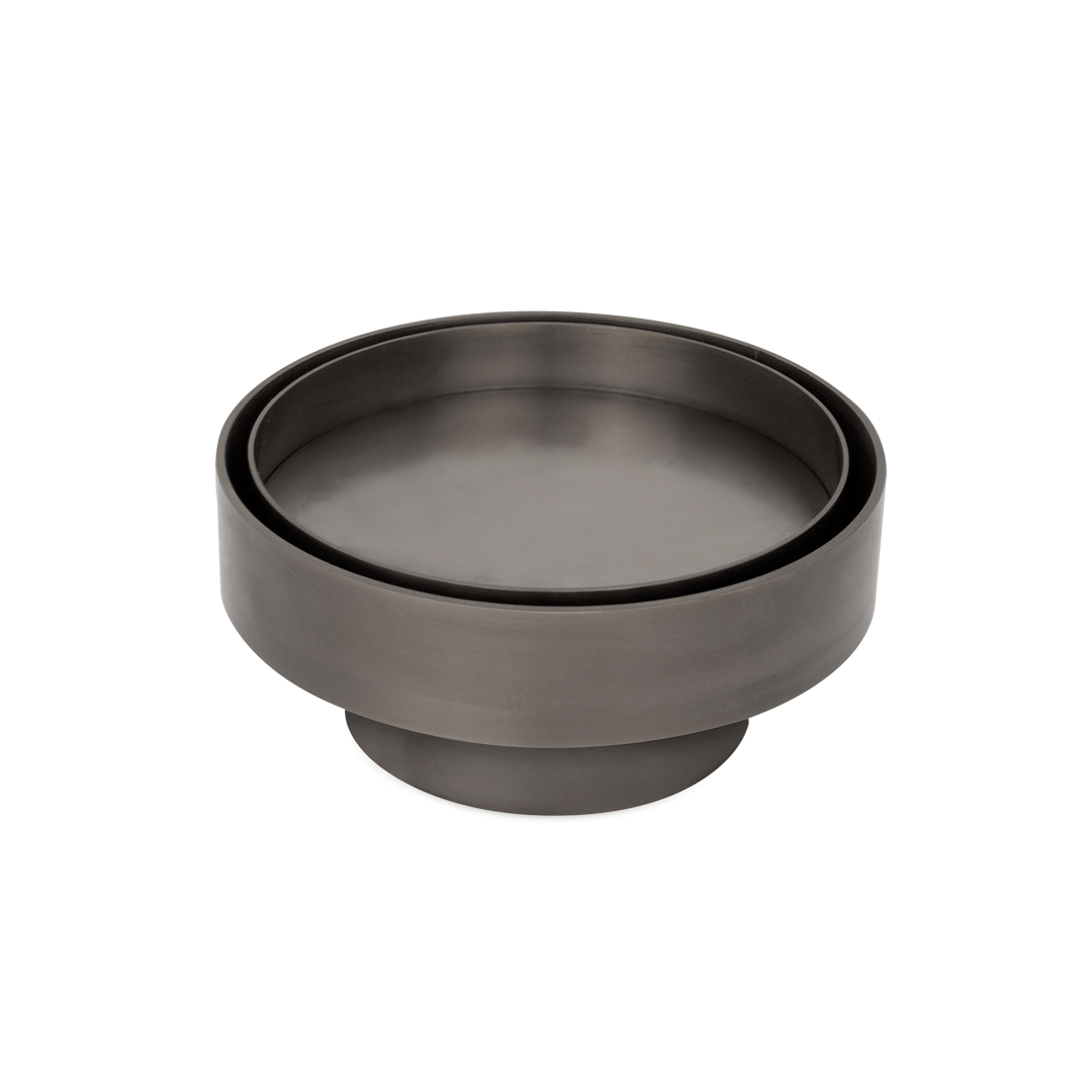 100mm Round Gun Metal Tile Insert Floor Waste