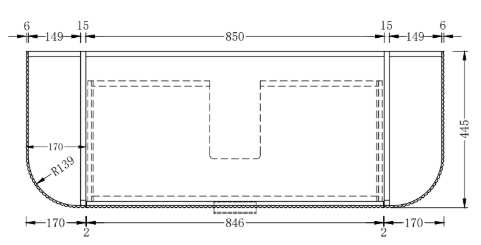Adair Curved Fluted Wall Hung Vanity - Walnut Wood | 1200mm x 450mm