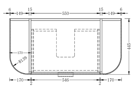 Adair Curved Fluted Wall Hung Vanity - Walnut Wood | 900mm x 450mm