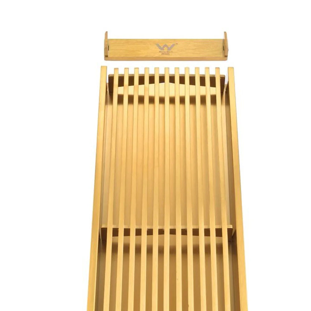 Wide Brushed Gold Linear Floor Grate 600~3000 (L) X 100 (W) MM