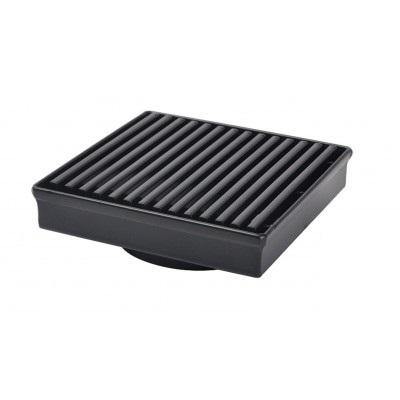 Matte Black 115mm Square Grill Floor Waste