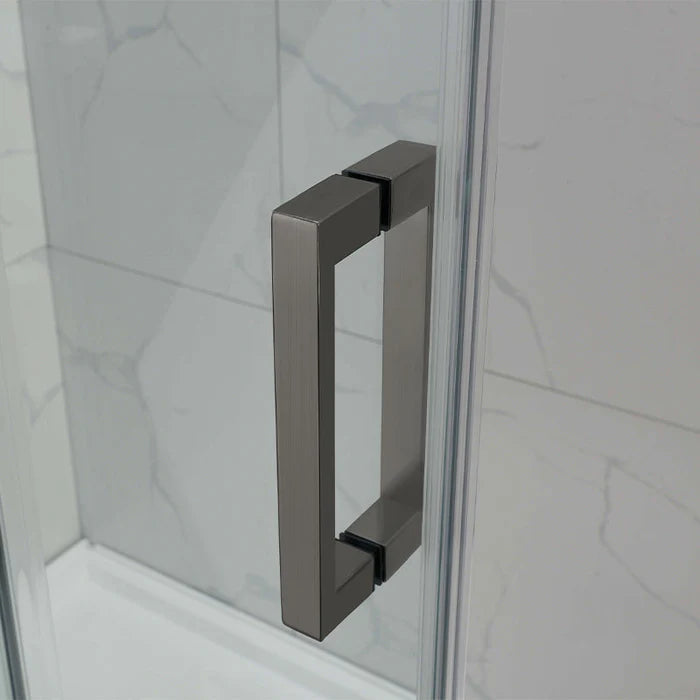 Frameless Adjustable Over Bath Wall to Wall Sliding Shower Screen