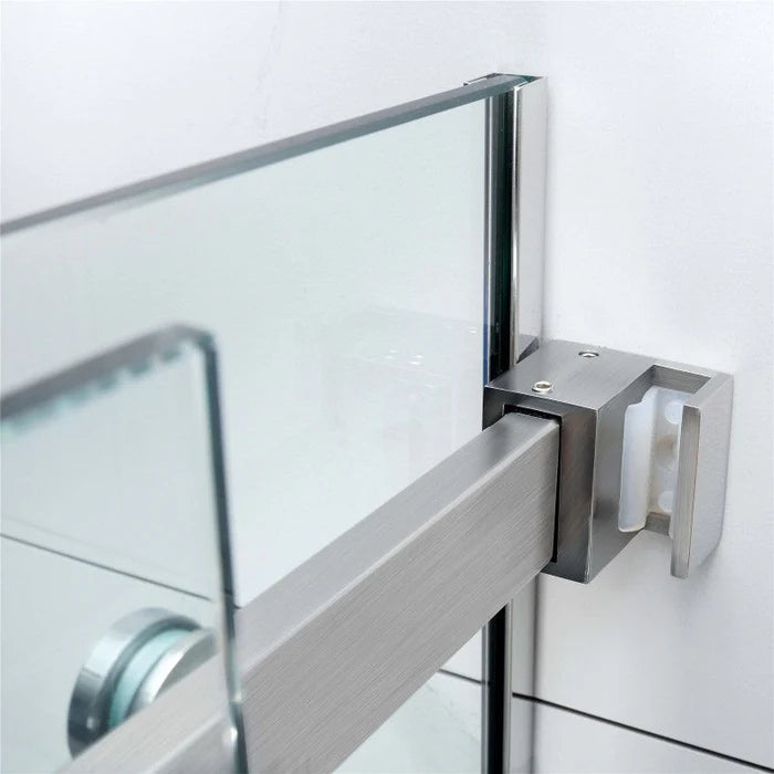 Frameless Adjustable Over Bath Wall to Wall Sliding Shower Screen