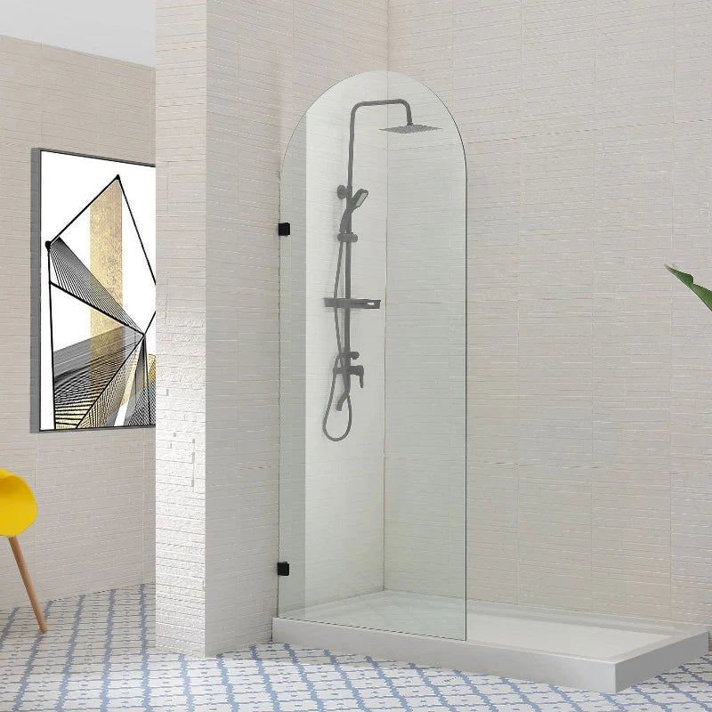 Frameless Clear Arched Fixed Panel Shower Screen