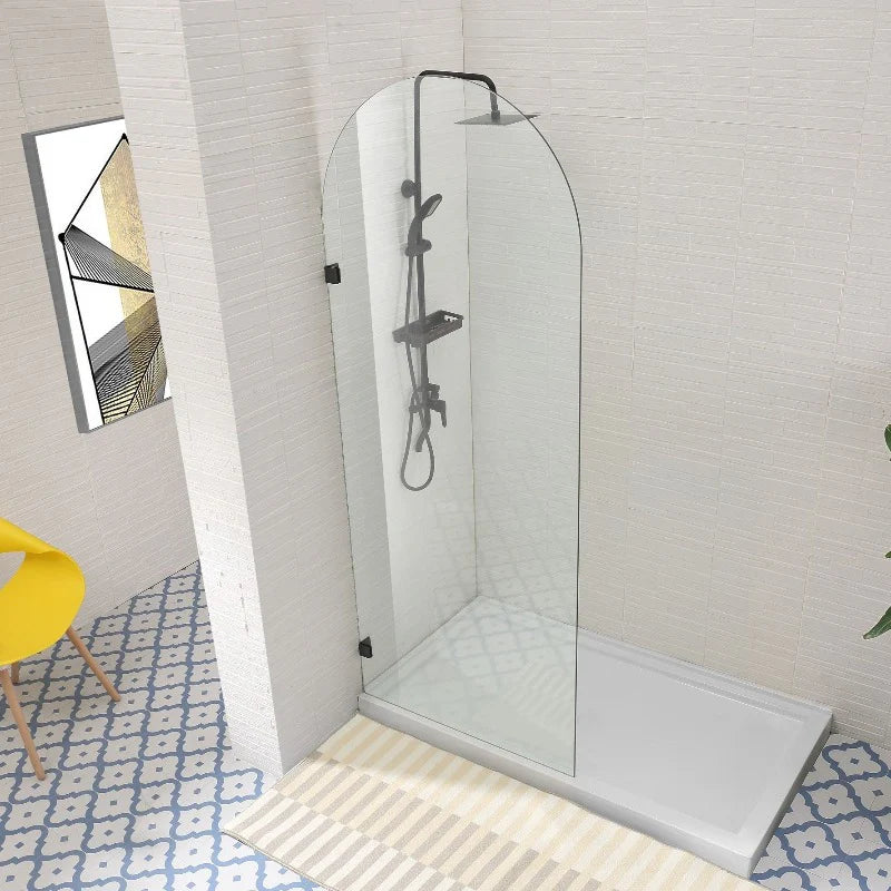 Frameless Clear Arched Fixed Panel Shower Screen