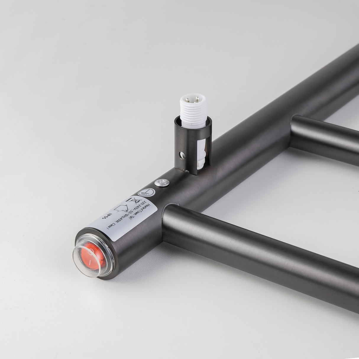 Brushed Gunmetal Heated Towel Rack 4 Bars