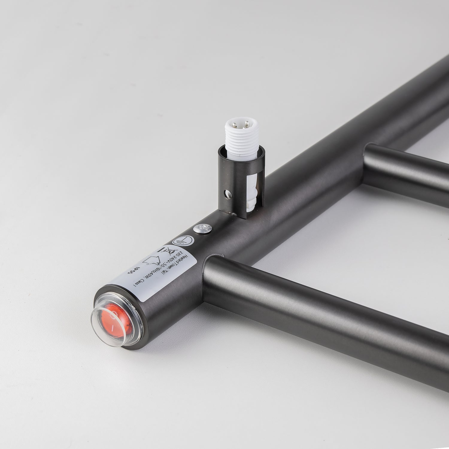 Brushed Gunmetal Heated Towel Rack 4 Bars