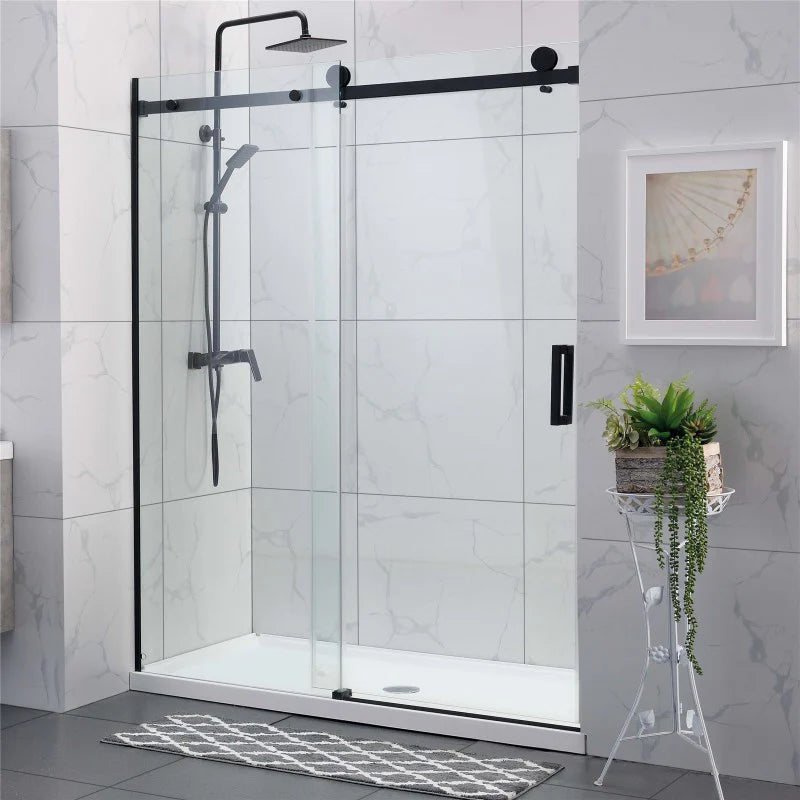 Frameless Adjustable Wall to Wall Sliding Shower Screen
