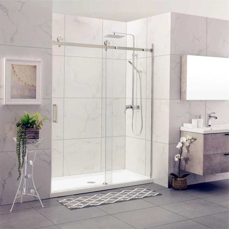 Frameless Adjustable Wall to Wall Sliding Shower Screen