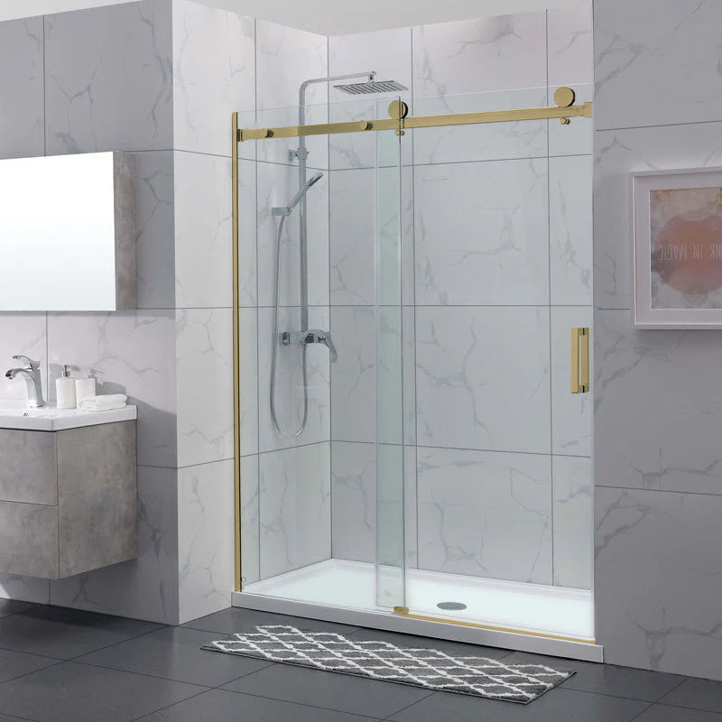 Frameless Adjustable Wall to Wall Sliding Shower Screen