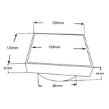 120x120mm Black Tile Insert Drain
