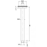 600mm Gunmetal Ceiling Shower Arm
