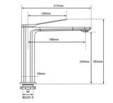 RUSHY - Brushed Gunmetal Basin Mixer