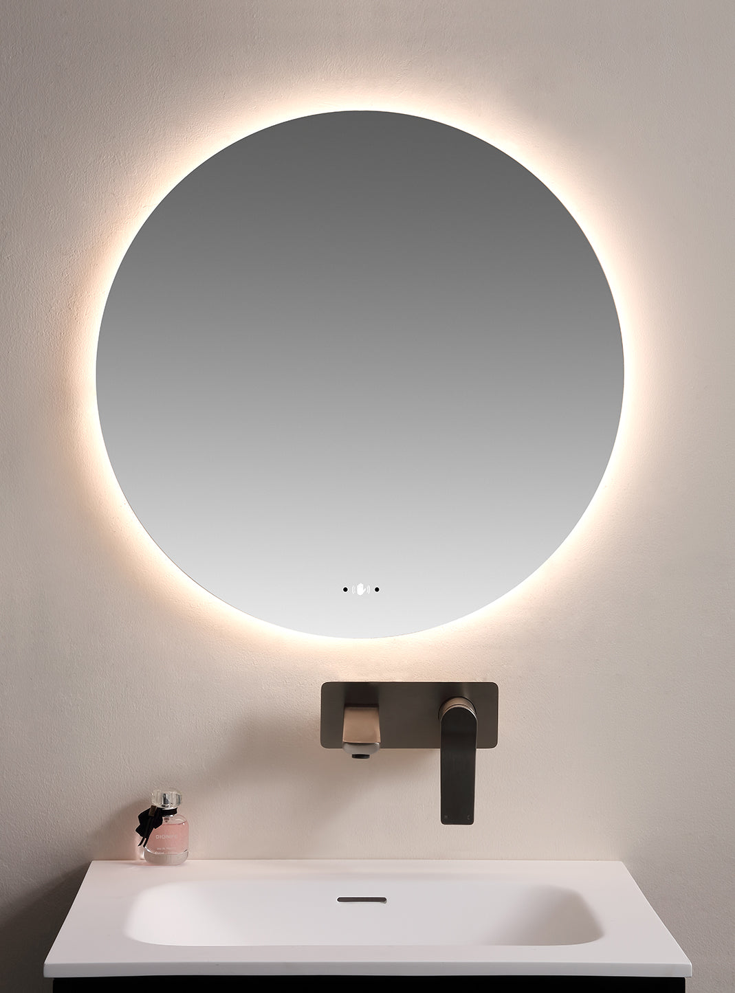 Luna Round Touchless 600 X 600 Frameless LED Mirror - Three Light Temperatures