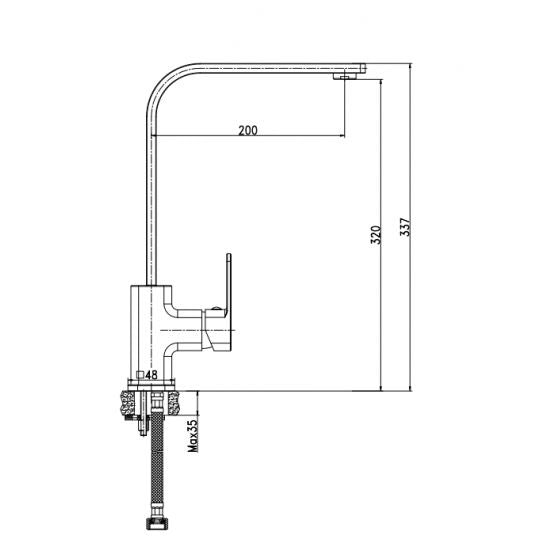 Chrome Swivel Kitchen Mixer