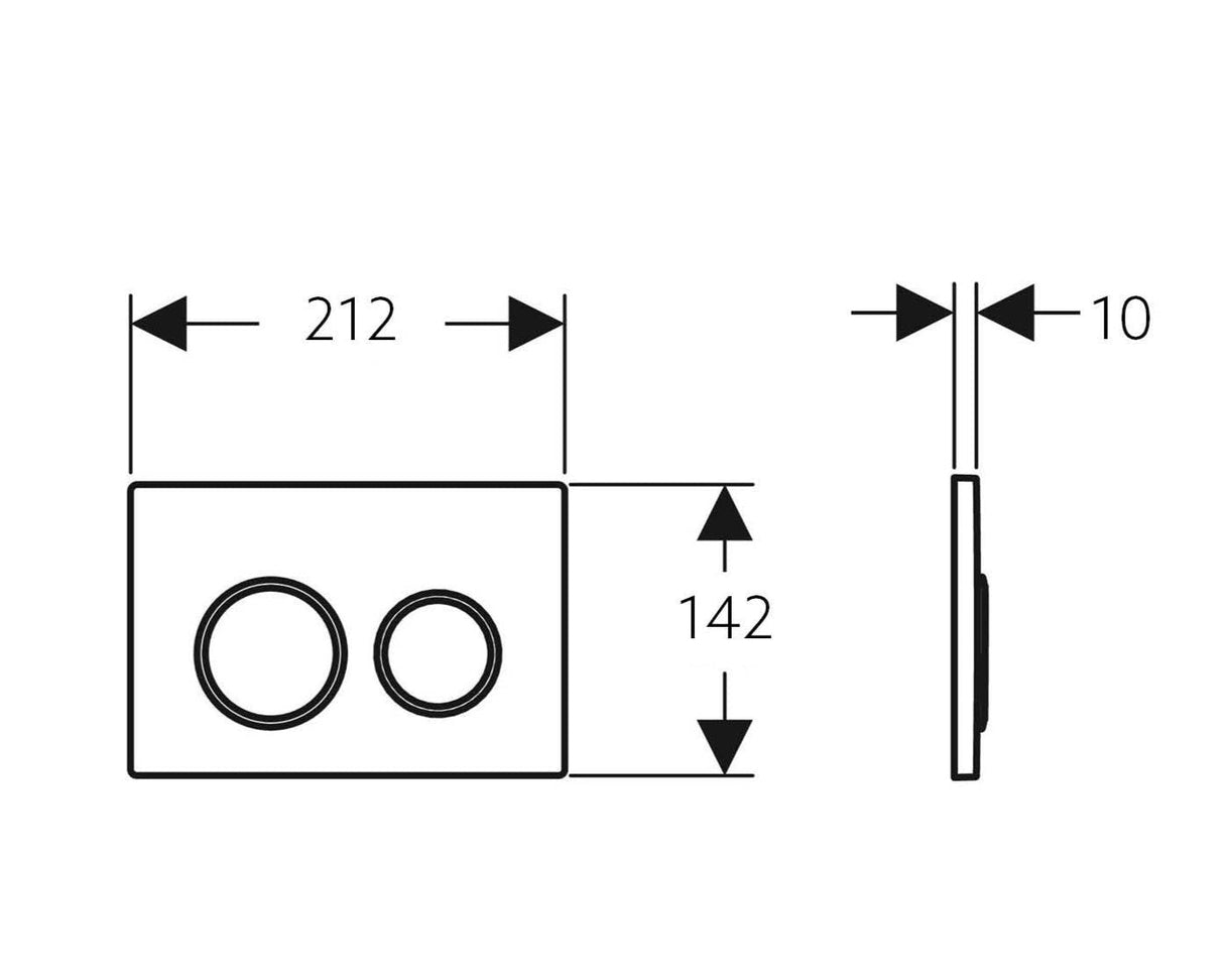 Geberit Kappa21 Flush Plate - White Finish, Chrome Trim