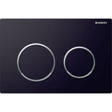 Geberit Kappa21 Flush Plate – Black Finish, Chrome Trim