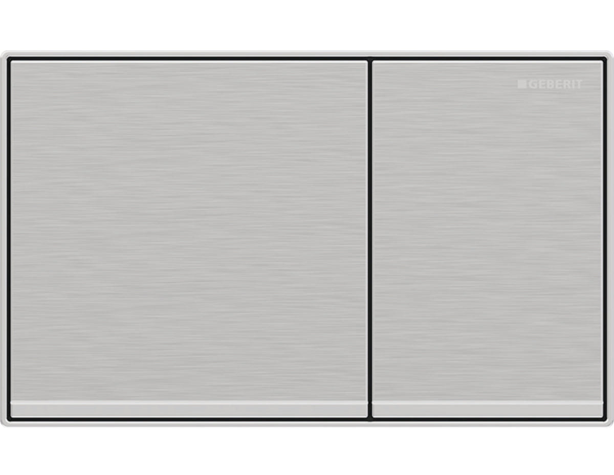 Geberit Sigma60 Dual Flush Plate  – Brushed Chrome Finish, Chrome Trim