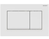 Geberit Sigma30 Flush Plate - Matt White Finish, White Trim