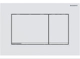 Geberit Sigma30 Flush Plate - Matt White Finish, Chrome Trim