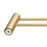 600mm Brushed Brass Double Towel Rail