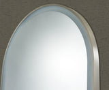 Aura Brushed Nickel Arched Touchless 600 X 900 Framed LED Mirror - Three Light Temperatures
