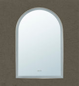 Aura Gun Metal Arched Touchless 600 X 900 Framed LED Mirror - Three Light Temperatures