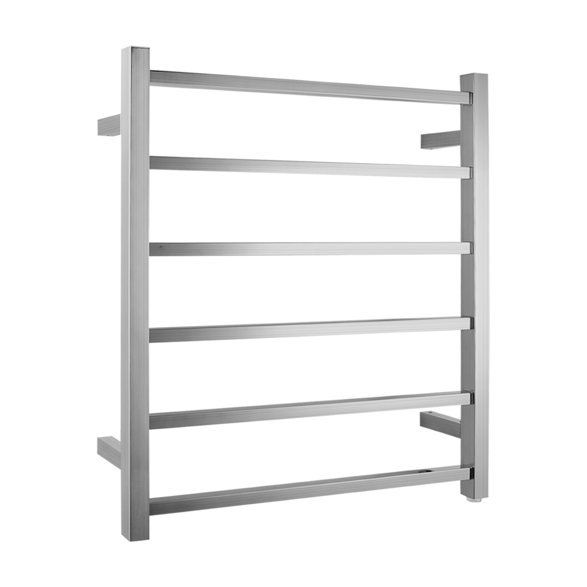 Brushed Nickel Heated Towel Rack 6 Bars