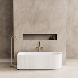 Capri Oval Fluted Freestanding Left Corner Bath 1700X800X580MM