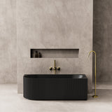 Capri Oval Fluted Freestanding Right Corner Bath 1700X800X580MM