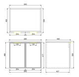 Miami Wall Hung Vanity 600X455X480MM