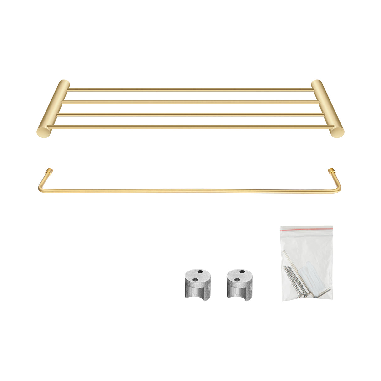 Brushed Brass Shower Shelf