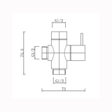 Brushed Nickel Bidet Diverter