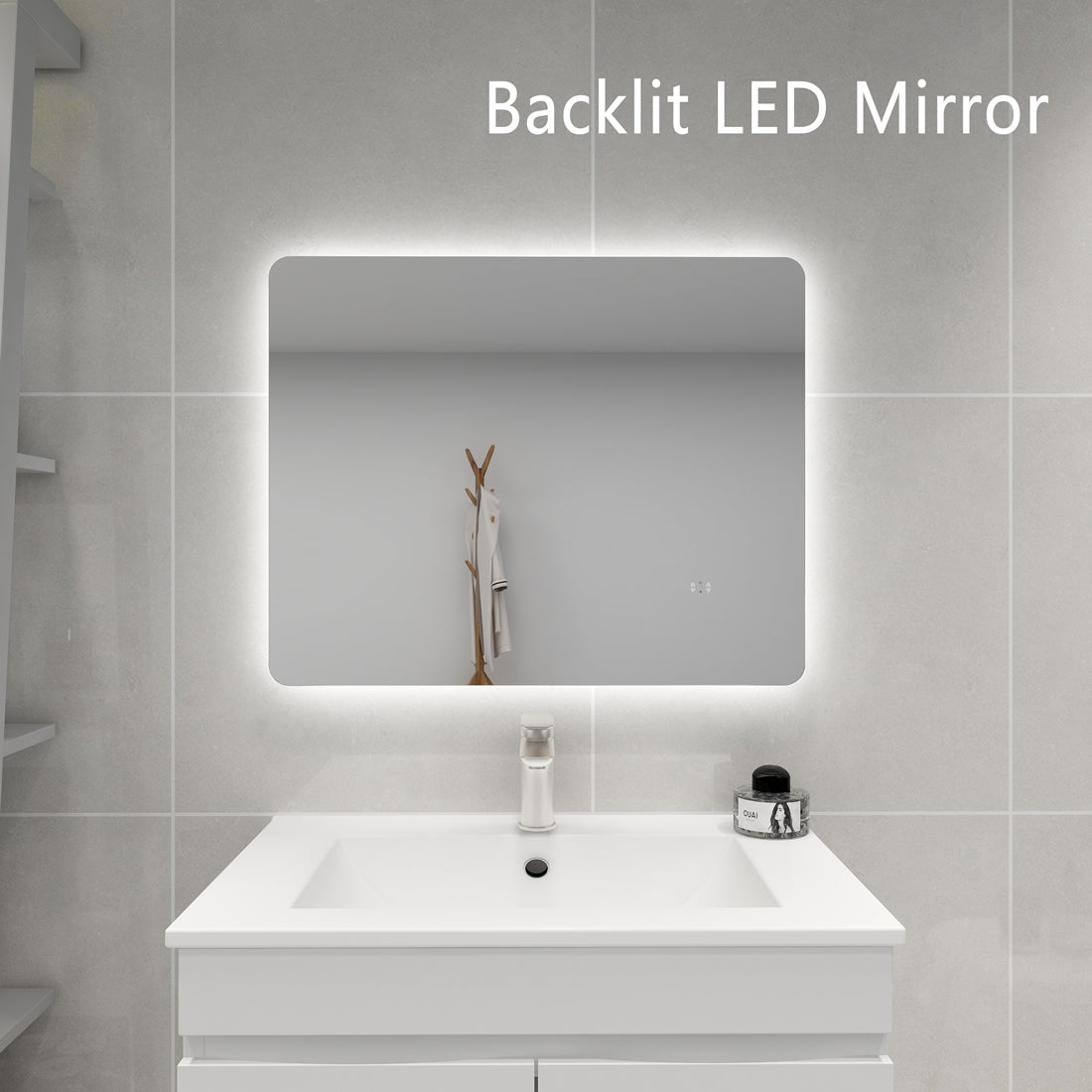 Jasper Rectangular Touchless 750 X 600 Frameless LED Mirror - Three Light Temperatures